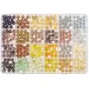 GLOREX Glasperlen Schmuckset 61630340 weiss/gelb assortiert