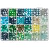 GLOREX Glasperlen Schmuckset 61630343 grün assortiert
