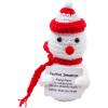 I AM CREATIVE Positive Snowman 11cm 1000-1718 weiss