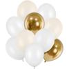 PARTYDECO Ballons 30cm ZBL3 weiss/gold assortiert 10 Stück