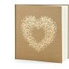 PARTYDECO Gästebuch 20.5x20.5cm KWAP48 kraft 44 Seiten