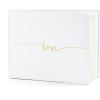 PARTYDECO Gästebuch 24x18.5cm KWAP47 weiss-roségold 44 Seiten