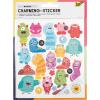 FOLIA Charming-Sticker 18204 Monster 2 Blatt/36 Stück