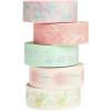 RICO DESIGN Washi Tape Set Blumen 302547 Pastell 5 Stück