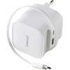 INTENSO Power Charger 65W GaN 7806522 retract. USB-C Cable white