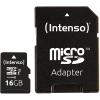 INTENSO Micro SDHC Card PRO 16GB 3433470 with adapter, UHS-I