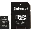 INTENSO Micro SDXC Card PRO 64GB 3433490 with adapter, UHS-I