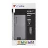 VERBATIM USB-C Multiport HUB 49142 USB/microSD/SD/HDMI/RJ45