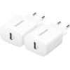 INTENSO Power Adapter W5A Charger 7800522 5W, USB-A, white double pack