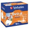 VERBATIM DVD-R Jewel 4.7GB 43521 1-16x fullprint 10 Pcs