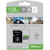 PNY micro-SDXC Elite 128GB P-SDU128V11100EL-GE UHS-I U1/A1(V10)&SD adapter