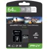 PNY micro-SDXC Pro Elite 64GB P-SDU64GV31100PRO-GE UHS-I U3 A1 & adapter