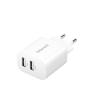 INTENSO Power Adapter W24AA Charger 7802412 24W, 2x USB-A, white