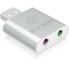ICY BOX Head- & Microphone Adapter IB-AC527 2x 3.5 mm jack to usb 2.0