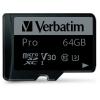 VERBATIM Micro SDXC Pro U3 64GB 47042 Read 90MB/sec. Write 45MB/sec