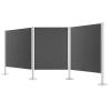 MAGNETOPLAN Präsentationswand 3-teilig 1101003 Filz grau 3905x1800mm