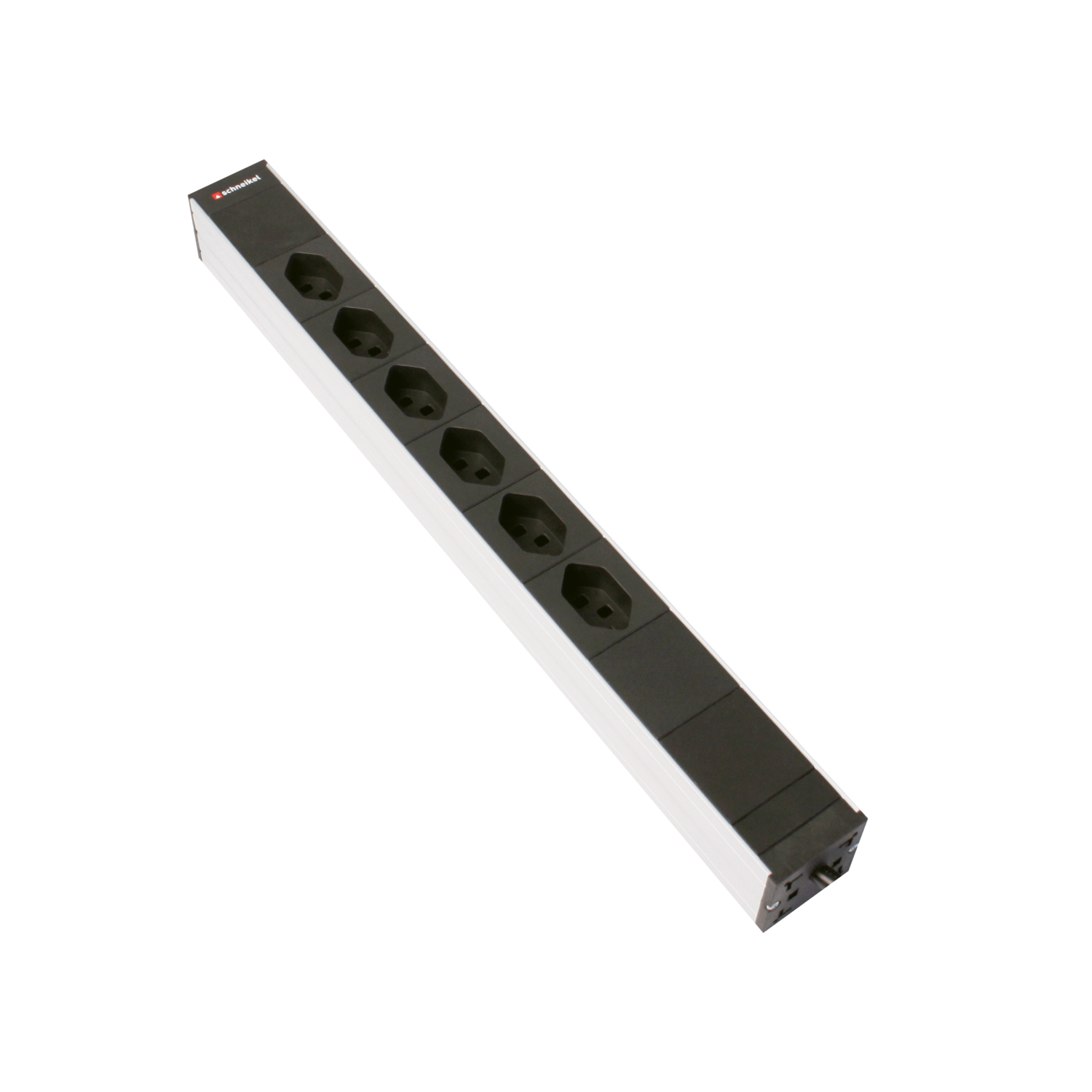 Steckdosenleiste 19" 1HE, 6 x T23 schwarz