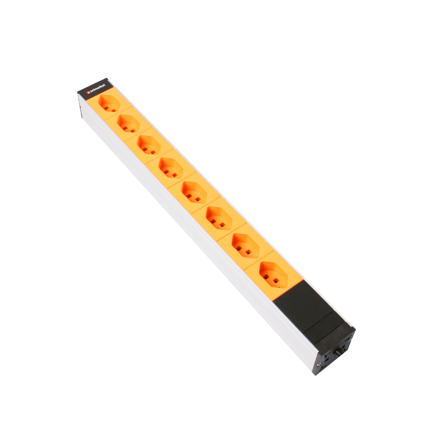 Steckdosenleiste 19" 1HE, 8 x T23 orange