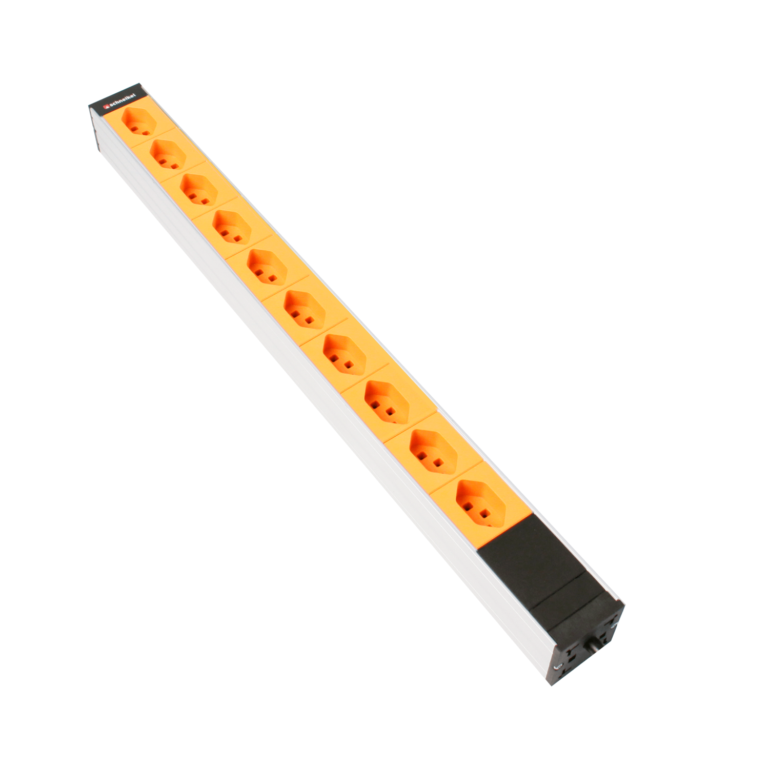 Steckdosenleiste 1HE, 10 x T23 orange